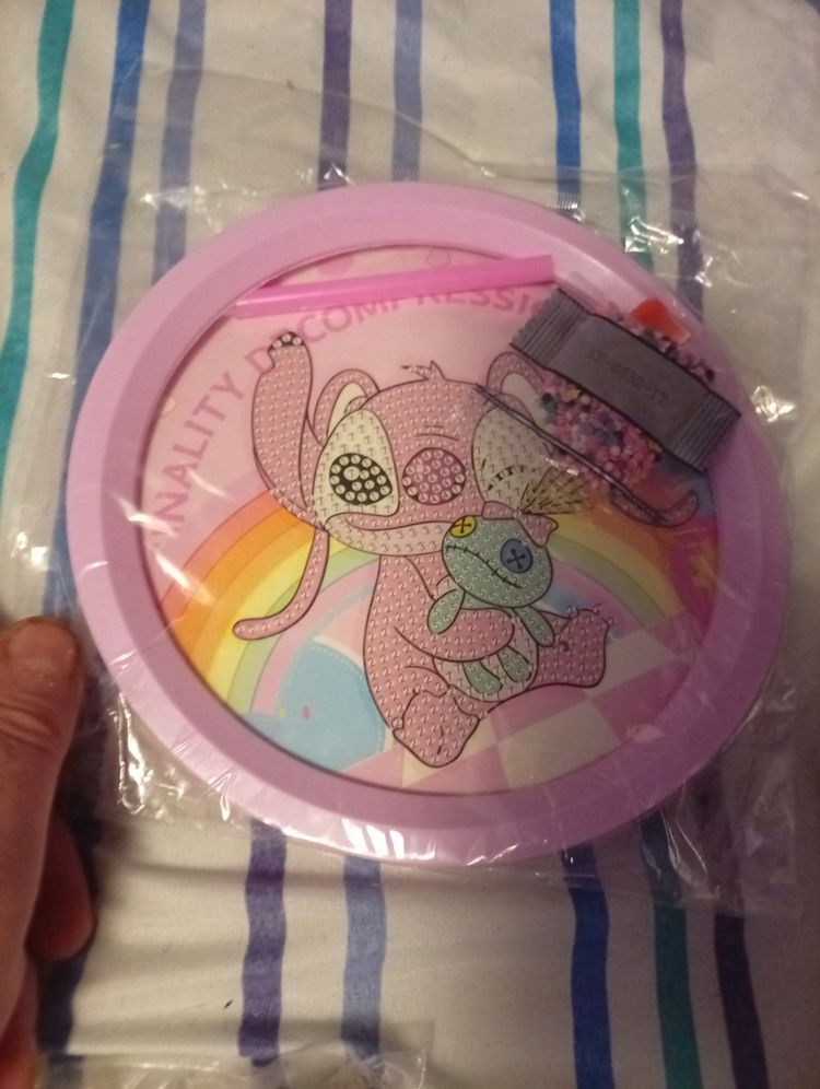 Pink Round Container With Cartoon Character image 1