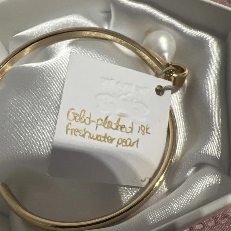 Immagine di Gold-Plated 18K Bracelet With Freshwater Pearl Charm 2