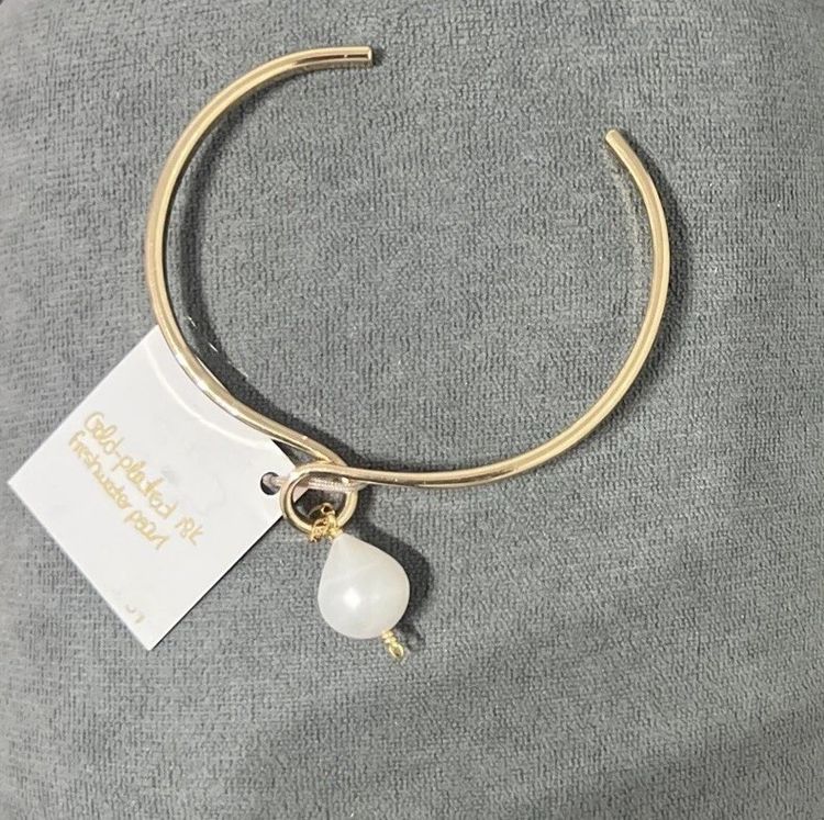 Immagine di Gold-Plated 18K Bracelet With Freshwater Pearl Charm 4