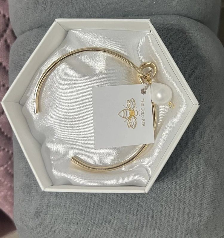 Immagine di Gold-Plated 18K Bracelet With Freshwater Pearl Charm 3
