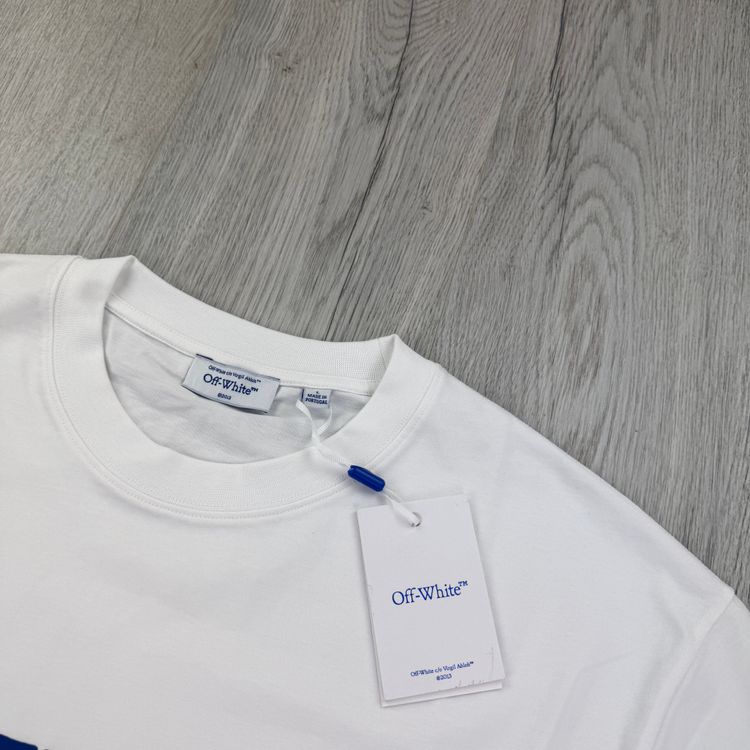 Off White Men’s White T-shirt - Large Oversized 7