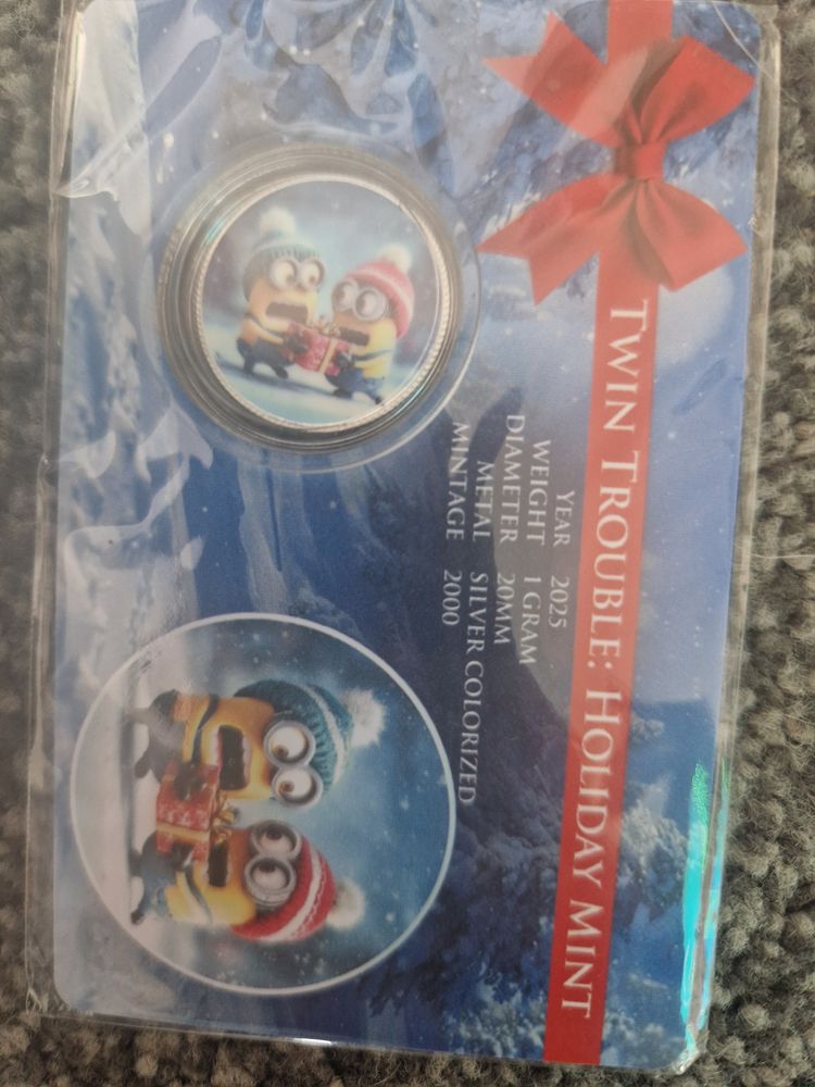 1g 999 colorised silver Christmas Holiday Mint Collectible Coins imagen 2