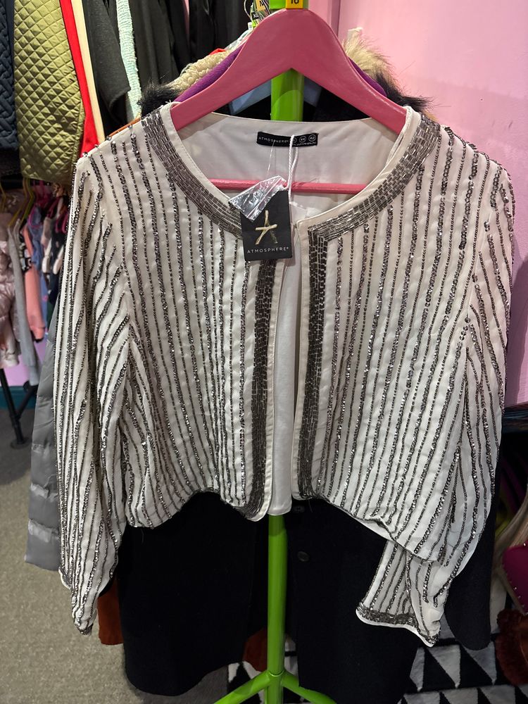Women'S Striped Jacket with jewel detail primark 