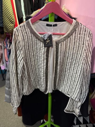 Women'S Striped Jacket with jewel detail primark