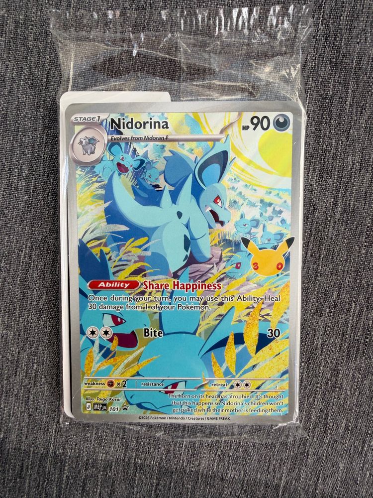 Nidorina Pokémon Trading Card promo