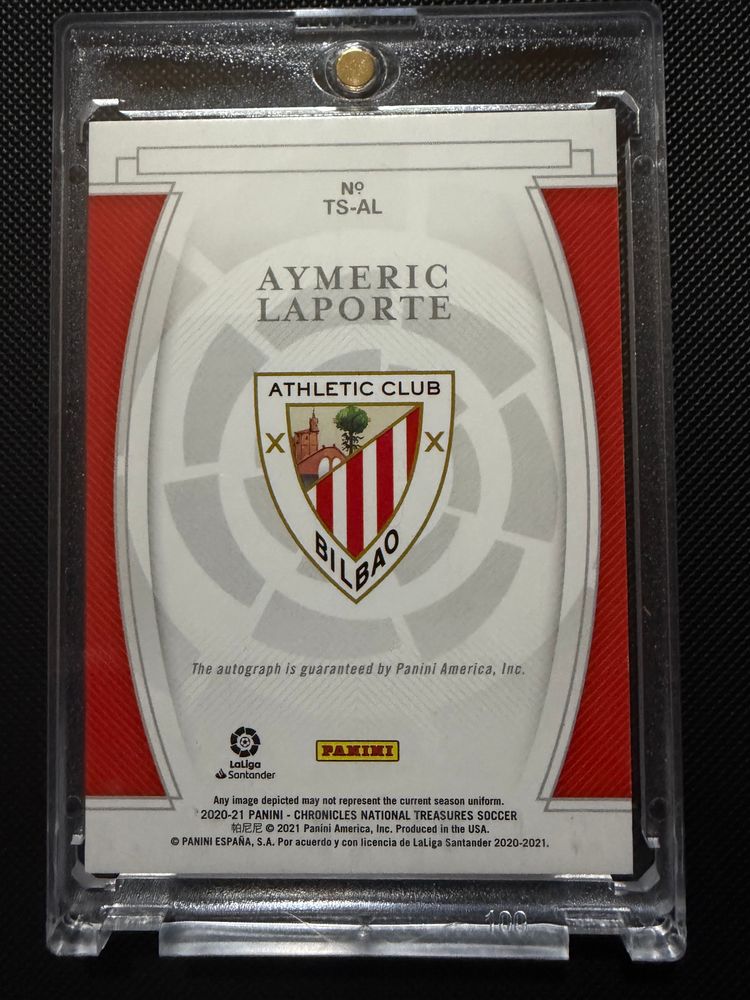 Aymeric Laporte Auto /415 National Treasures 2020-21 Athletic Club image 2