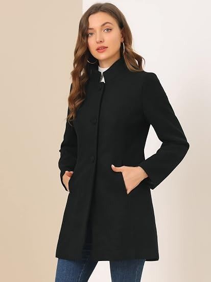 Black Women'S Coat obraz 5
