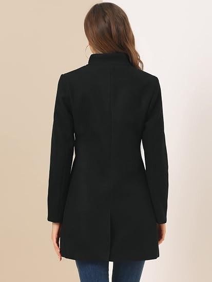 Black Women'S Coat obraz 2