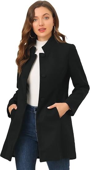 Black Women'S Coat obraz 3