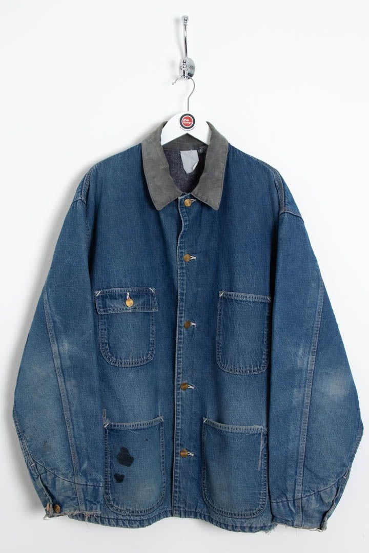 Carhartt 81B Blanket Lined Denim Chore Jacket (XL) image 1