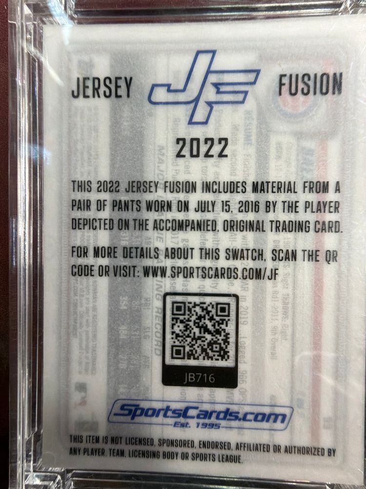 Single de Javier Báez Jersey Fusión game used swatch obraz 2