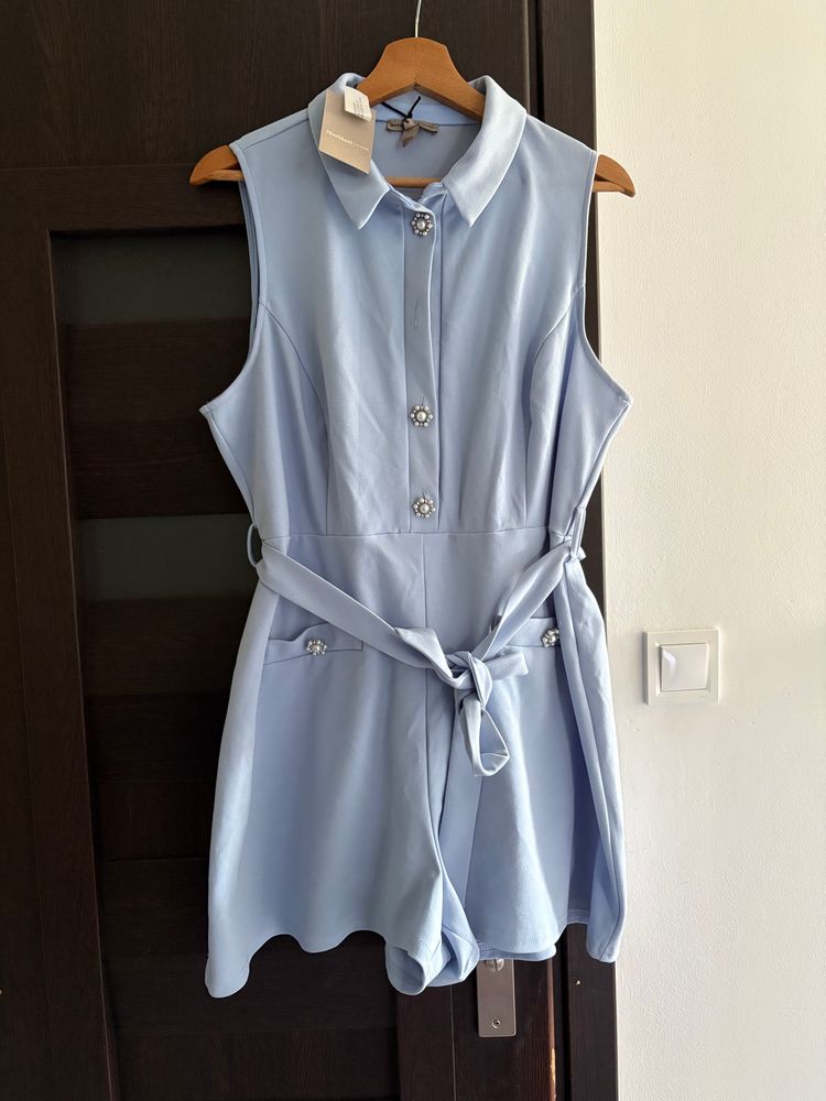 River Island Błękitny kombinezon elegancki na komunię chrzest River Island Rozmiar L product image