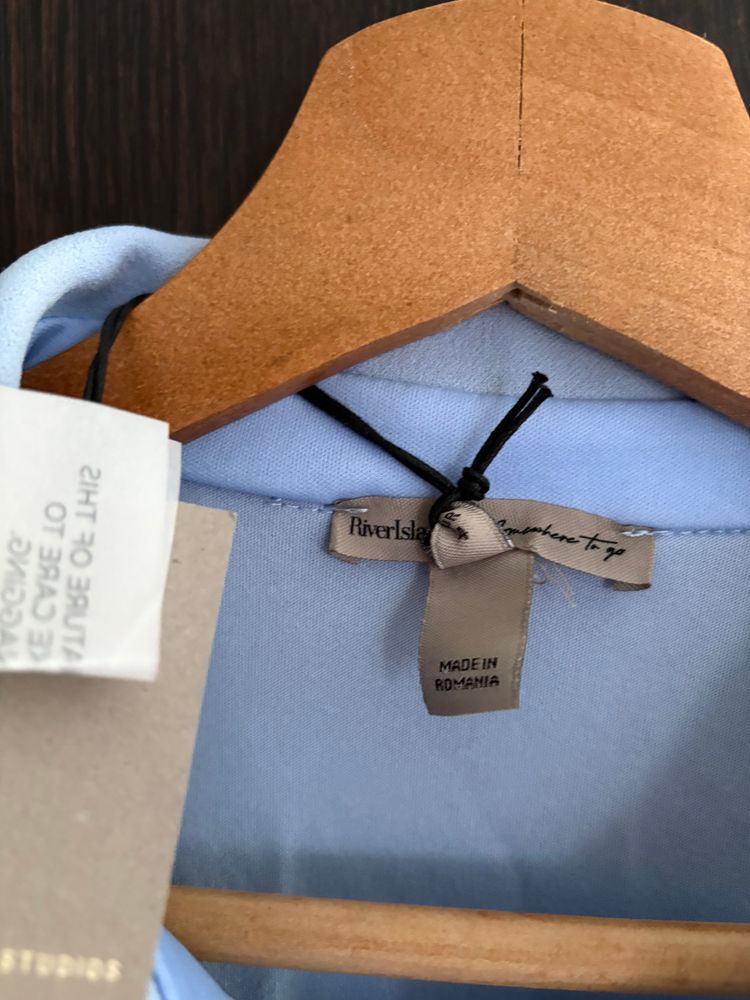 Błękitny kombinezon elegancki na komunię chrzest River Island Rozmiar L 2