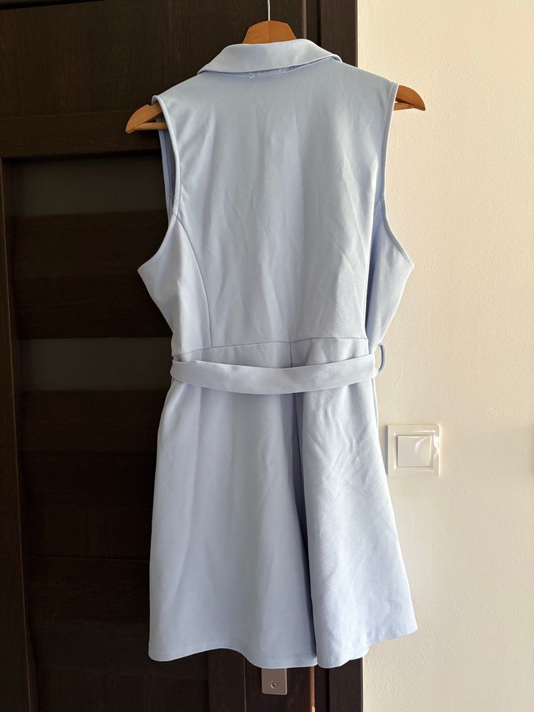 Błękitny kombinezon elegancki na komunię chrzest River Island Rozmiar L 7