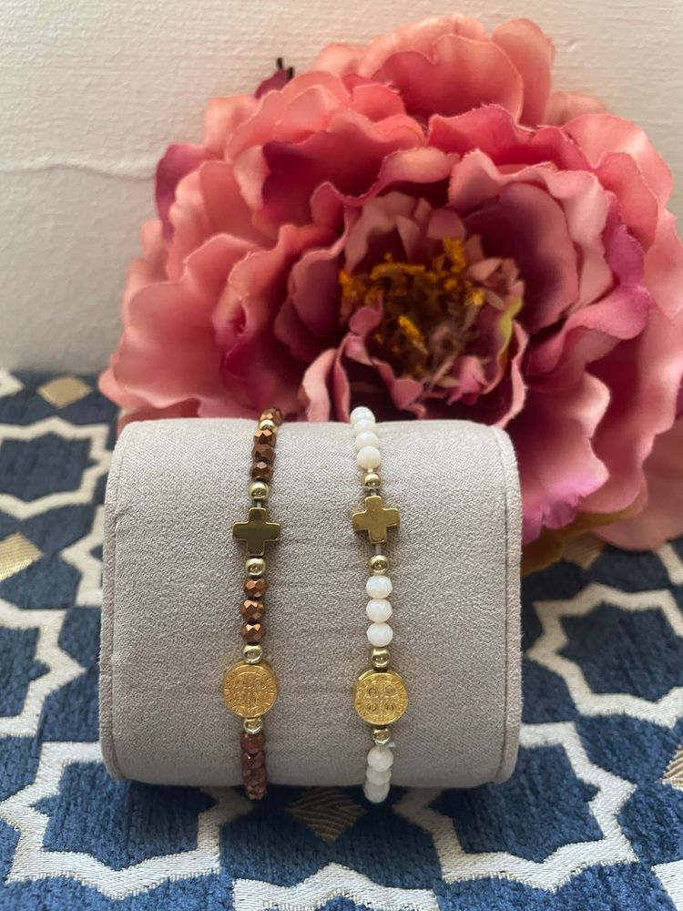 Other Beaded Bracelets With Cross And Coin Charms product image