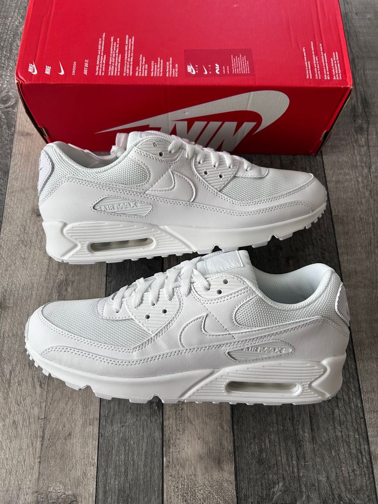 Nike Air Max 90 Trainers ‘Triple White’ - Size UK 11 - CN8490-100 