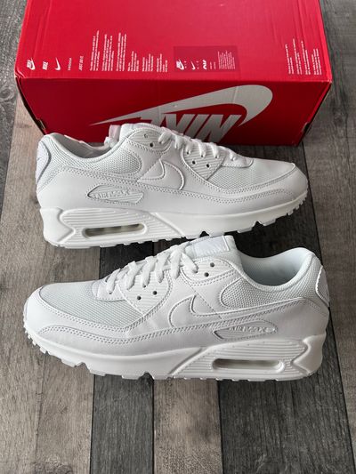 Nike Air Max 90 Trainers ‘Triple White’ - Size UK 11 - CN8490-100
