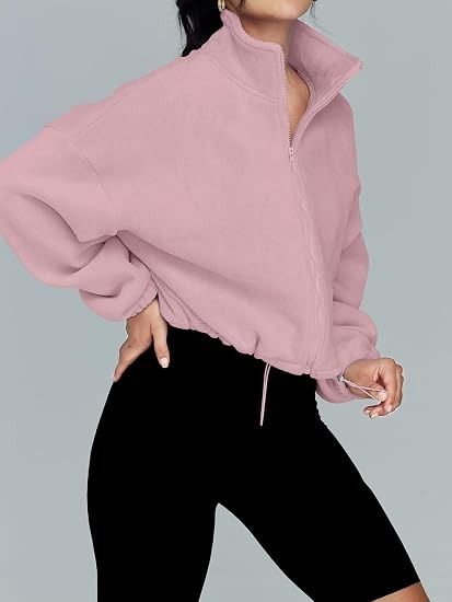 Immagine di Pink Zip-Up Fleece Jacket 3
