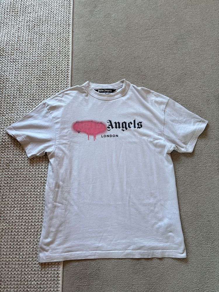 Palm Angels White London T-Shirt Medium