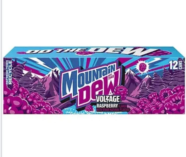 Junk Food Mountain Dew Voltage Raspberry Soda 12 Pack product image