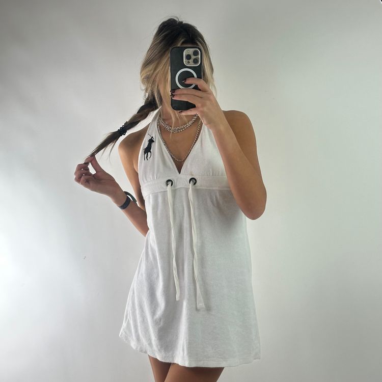 Ralph Lauren White towelling halter neck 