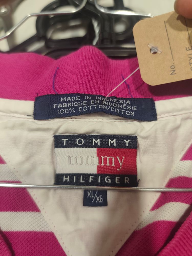 Tommy Hilfiger Pink And White Striped Sleeveless Top image 3