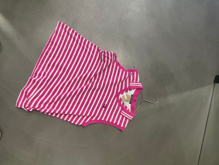 Tommy Hilfiger Pink And White Striped Sleeveless Top image 1