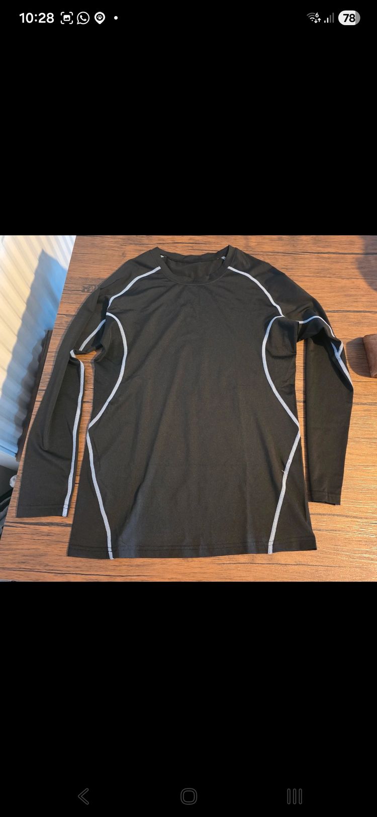 Black Long Sleeve Athletic Shirt