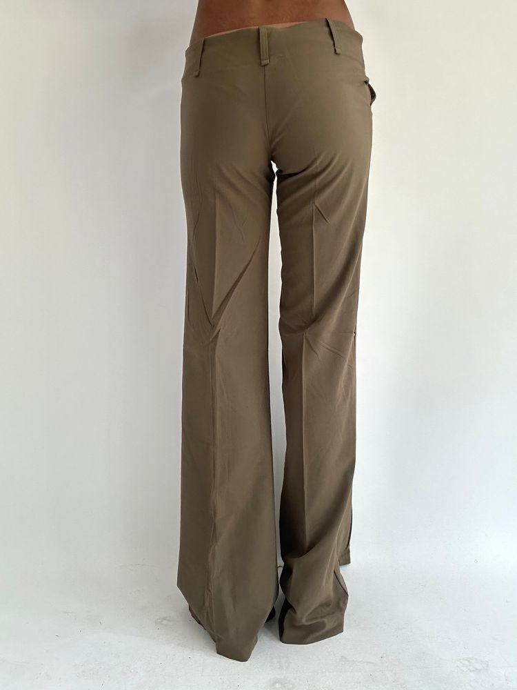 ‼️ | khaki green fitted trousers 4