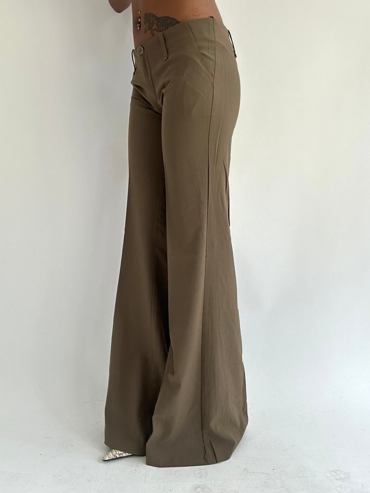 ‼️ | khaki green fitted trousers 6