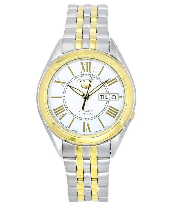 Seiko Seiko 5 Two Tone Stainless Steel Silver Dial 21 Jewels Automatic SNKL36J1 Men's Watch product image