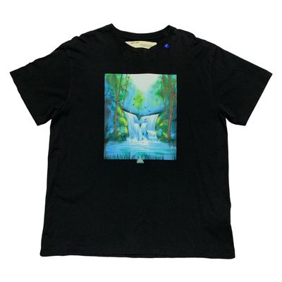 Off White Large Waterfall Arrows Black Tee Virgil Abloh