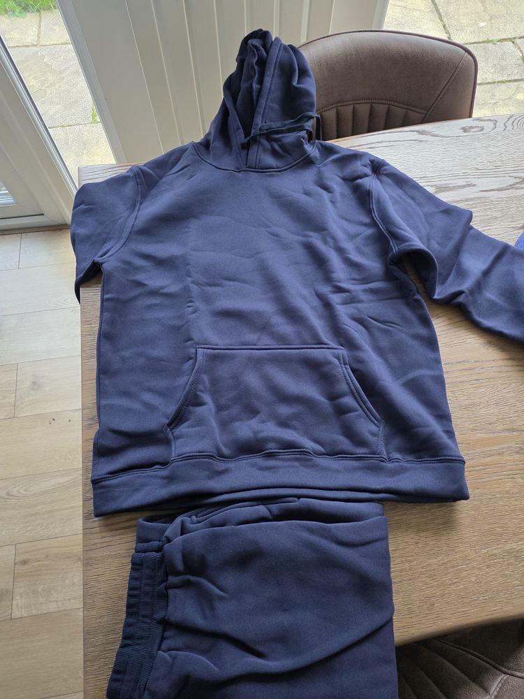 Navy Blue Hoodie And Sweatpants Set