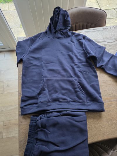 Navy Blue Hoodie And Sweatpants Set