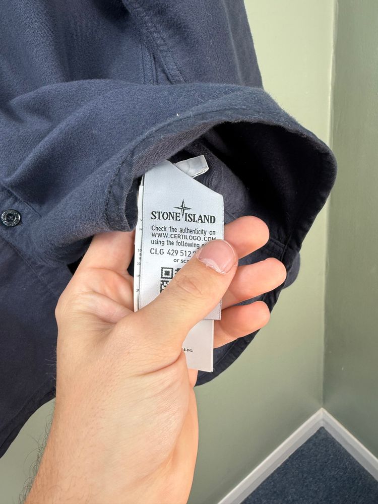 Stone Island Navy Moleskin Overshirt imagen 2