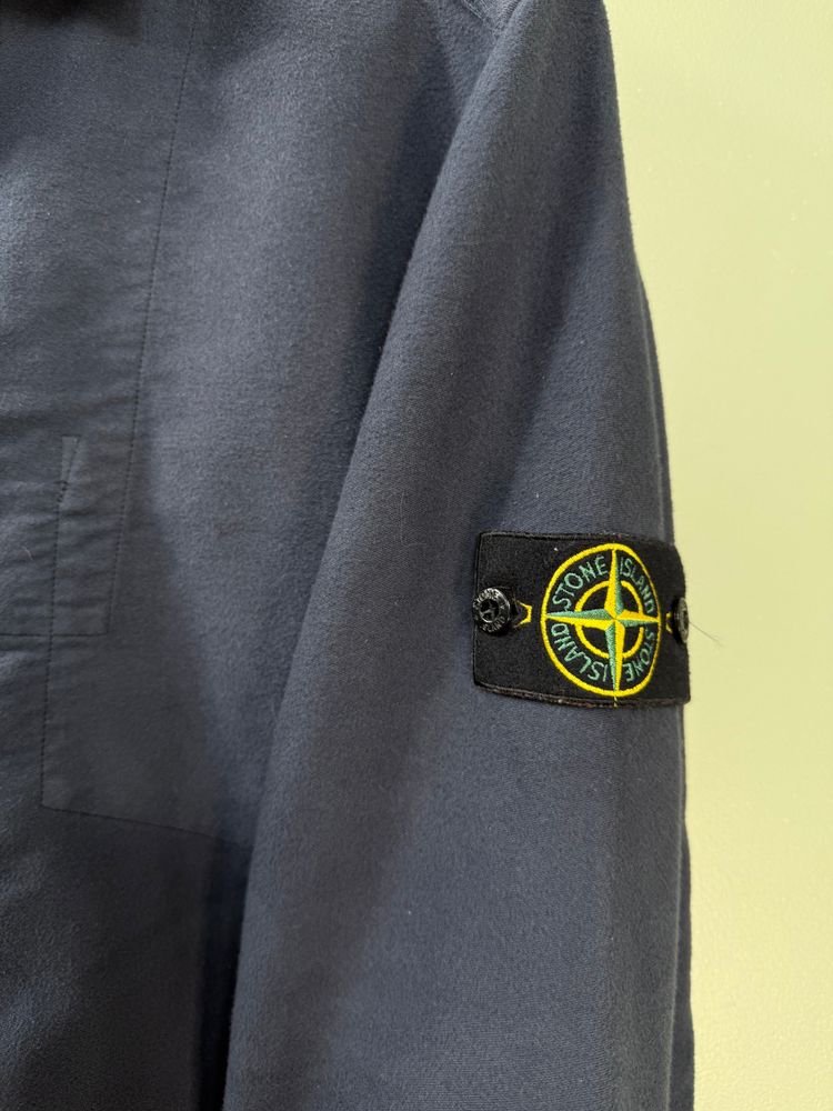 Stone Island Navy Moleskin Overshirt imagen 3