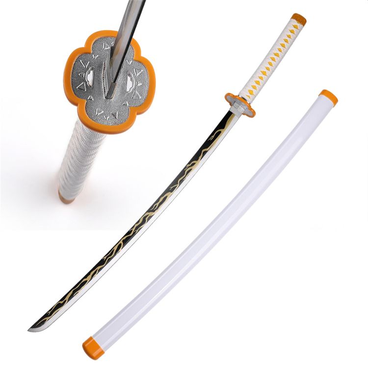 Demon Slayer Zenitsu Agatsuma Bamboo Wooden Katana Sword Demon Slayer