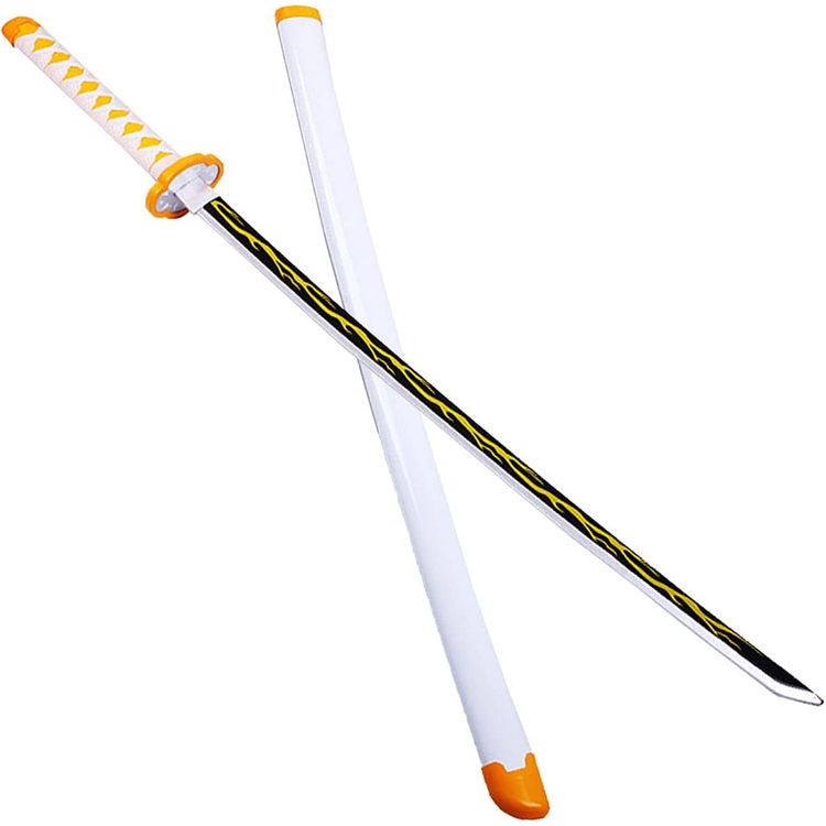Demon Slayer Zenitsu Agatsuma Bamboo Wooden Katana Sword Demon Slayer 5