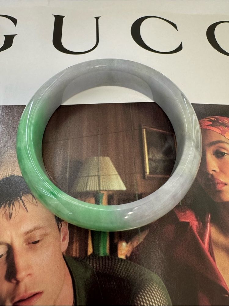 Green And Gray Bangle Bracelet