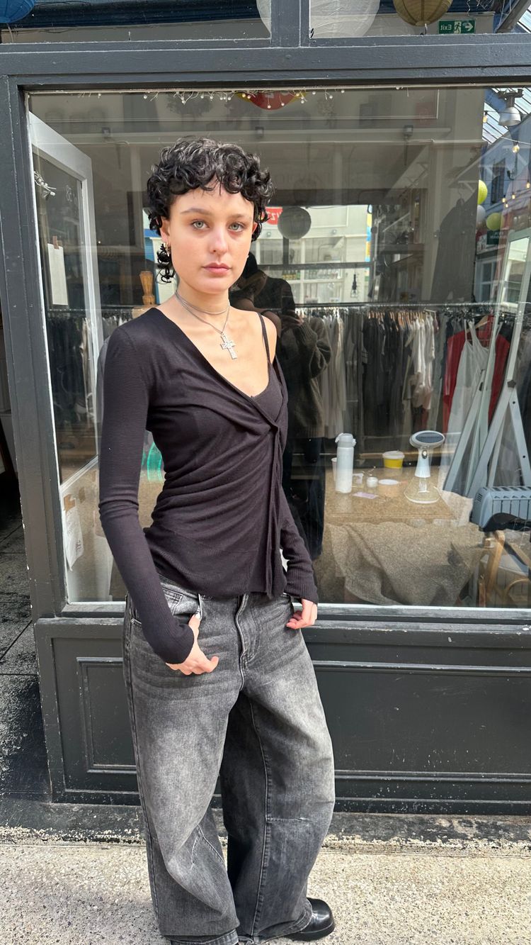 Black cardigan image 4