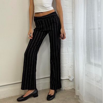 Black Pinstripe Pants