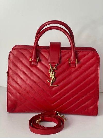 Saint Laurent Quilted Cabas Bag