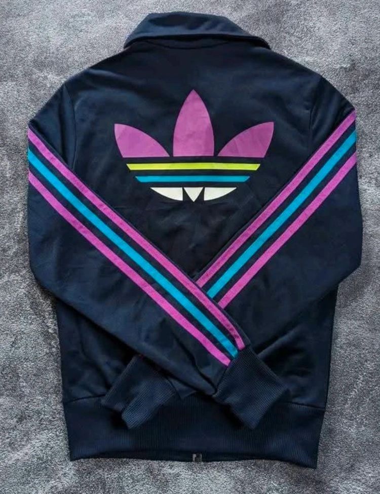 Adidas Originals Damska bluza XS Adidas Black Track Jacket With Colorful Stripes product image