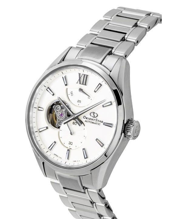 Orient Star Contemporary M34 F7 Stainless Steel Semi Skeleton White Dial Automatic RE-BY0011S Men's Watch image 2