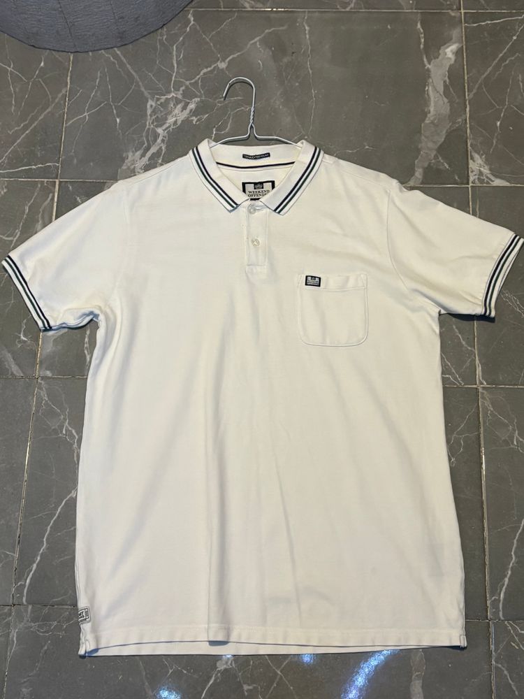 Weekend Offender White Polo Shirt medium