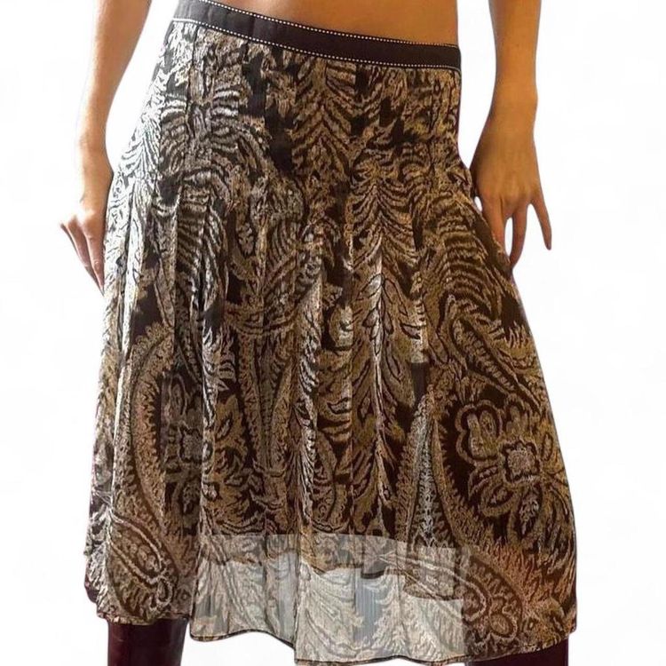 Y2K Rockmans Women'S Patterned Midi Skirt size S/M imagen 8