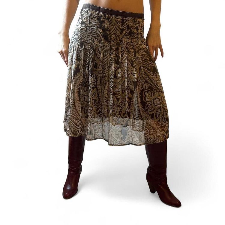 Y2K Rockmans Women'S Patterned Midi Skirt size S/M imagen 6