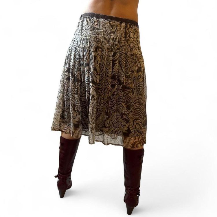 Y2K Rockmans Women'S Patterned Midi Skirt size S/M imagen 4