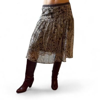 Y2K Rockmans Women'S Patterned Midi Skirt size S/M