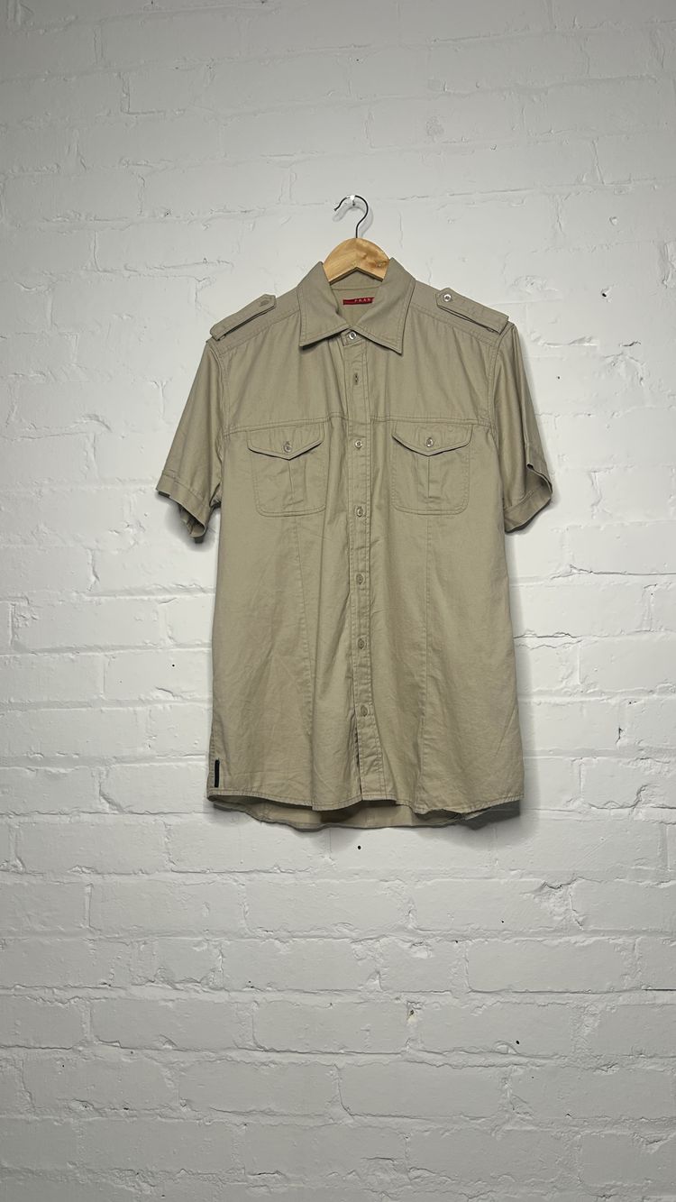 Prada Beige Short Sleeve Shirt With